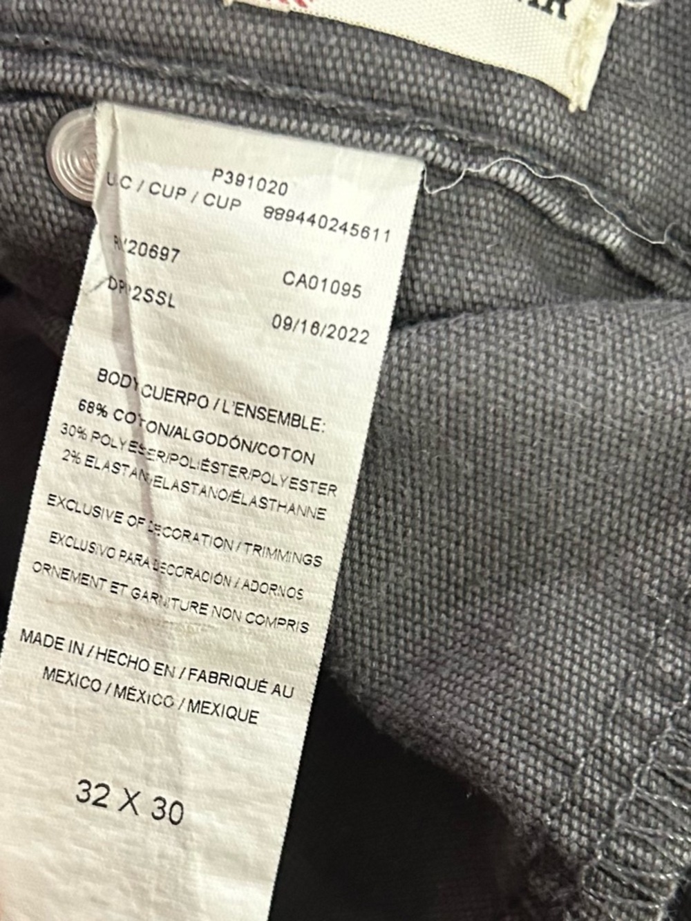 Dickies Gray Cargo Work Pants - Picture 3 of 4